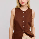 Tailored Edge Vest Top