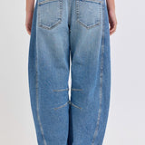 Barrel Fit Mid-Rise Jeans