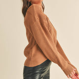 Crossroads Coffee Bean Ribbed Sweater