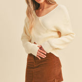 Crossroads Ivory Ribbed Sweater
