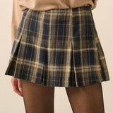 Highland Plaid Pleated Skort