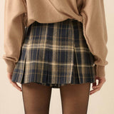 Highland Plaid Pleated Skort