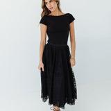 The Boho Lace Skirt | Black