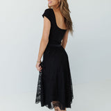 The Boho Lace Skirt | Black