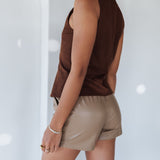 Luxe Essential Faux Leather Shorts