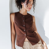 Tailored Edge Vest Top