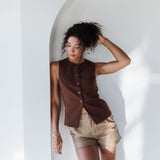 Tailored Edge Vest Top