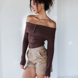 Moonlit Kiss Ribbed Top