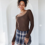 Highland Plaid Pleated Skort