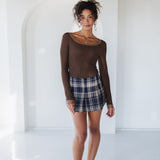 Highland Plaid Pleated Skort