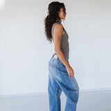 Barrel Fit Mid-Rise Jeans
