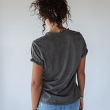 Zoie Heather Grey V-Neck Tee