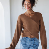 Crossroads Coffee Bean Ribbed Sweater