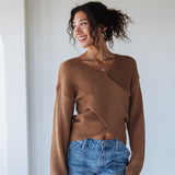 Crossroads Coffee Bean Ribbed Sweater