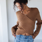 Crossroads Coffee Bean Ribbed Sweater
