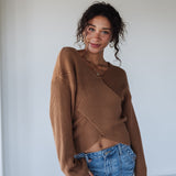 Crossroads Coffee Bean Ribbed Sweater