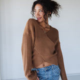 Crossroads Coffee Bean Ribbed Sweater