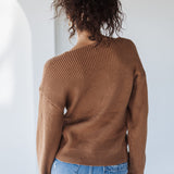 Crossroads Coffee Bean Ribbed Sweater