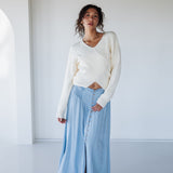 Crossroads Ivory Ribbed Sweater