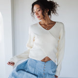 Crossroads Ivory Ribbed Sweater