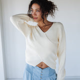 Crossroads Ivory Ribbed Sweater