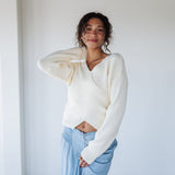 Crossroads Ivory Ribbed Sweater
