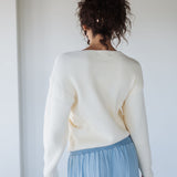 Crossroads Ivory Ribbed Sweater