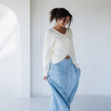 Crossroads Ivory Ribbed Sweater