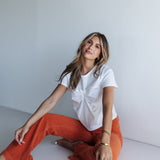 The Eastcoast Flare Cord | Rust | Rolla's Jeans- FINAL SALE
