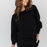 The Sporty Chic Crewneck | Black