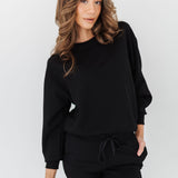 The Sporty Chic Crewneck | Black