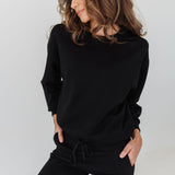 The Sporty Chic Crewneck | Black