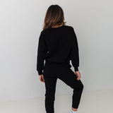 The Sporty Chic Crewneck | Black