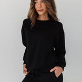 The Sporty Chic Crewneck | Black