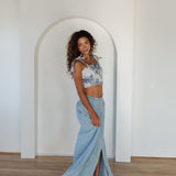 The Driftwood Breeze Denim Maxi Skirt