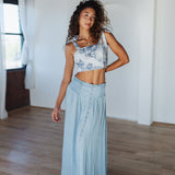 The Driftwood Breeze Denim Maxi Skirt