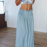 The Driftwood Breeze Denim Maxi Skirt