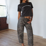 The Wild Card Leopard Barrel Pants
