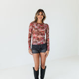The Blossom Drift Mesh Top