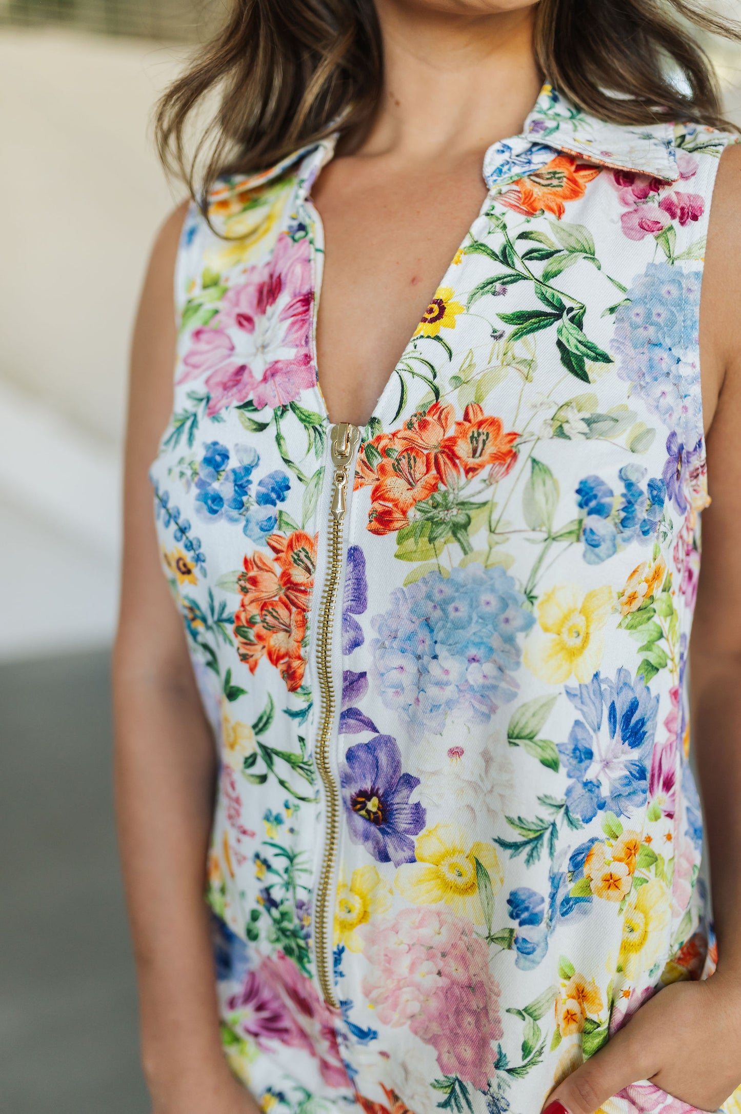 The Reno Romper | Ivory Botanical Floral Denim | Show Me Your Mumu ... The Reno Romper | Ivory Botanical Floral Denim | Show Me Your Mumu ...