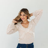 The Ivory Lace Sweater Top