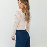 The Ivory Lace Sweater Top