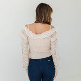 The Ivory Lace Sweater Top