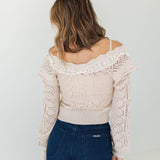 The Ivory Lace Sweater Top