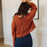 The Autumn Glaze Distressed Sweater