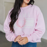Front view of oversized Stanley Sweatshirt with front graphic.