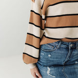 The Mocha Stripe Relaxed Sweater