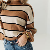 The Mocha Stripe Relaxed Sweater