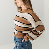 The Mocha Stripe Relaxed Sweater