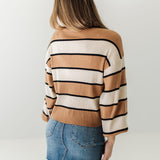 The Mocha Stripe Relaxed Sweater